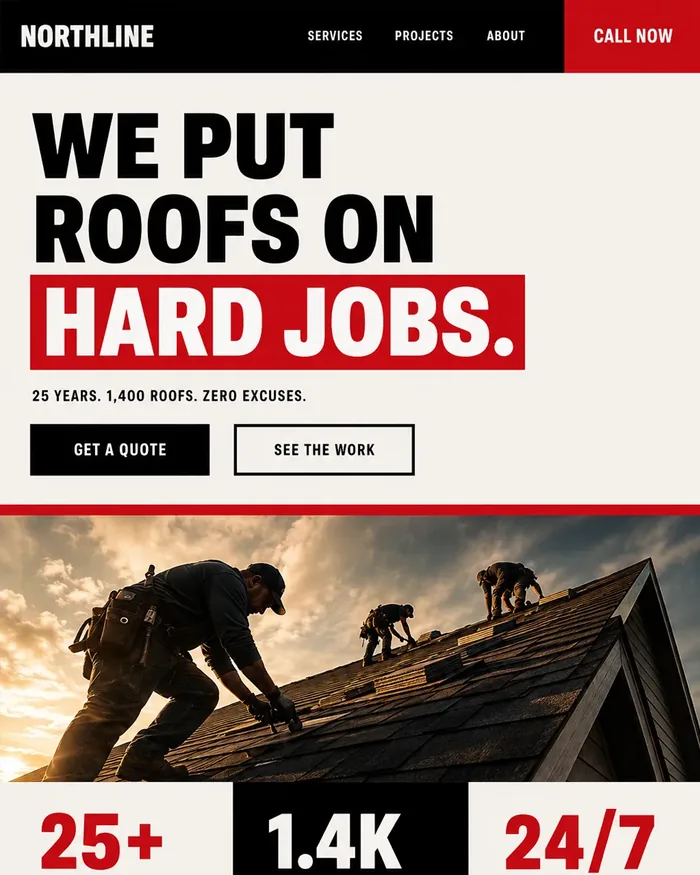 Bold website style example