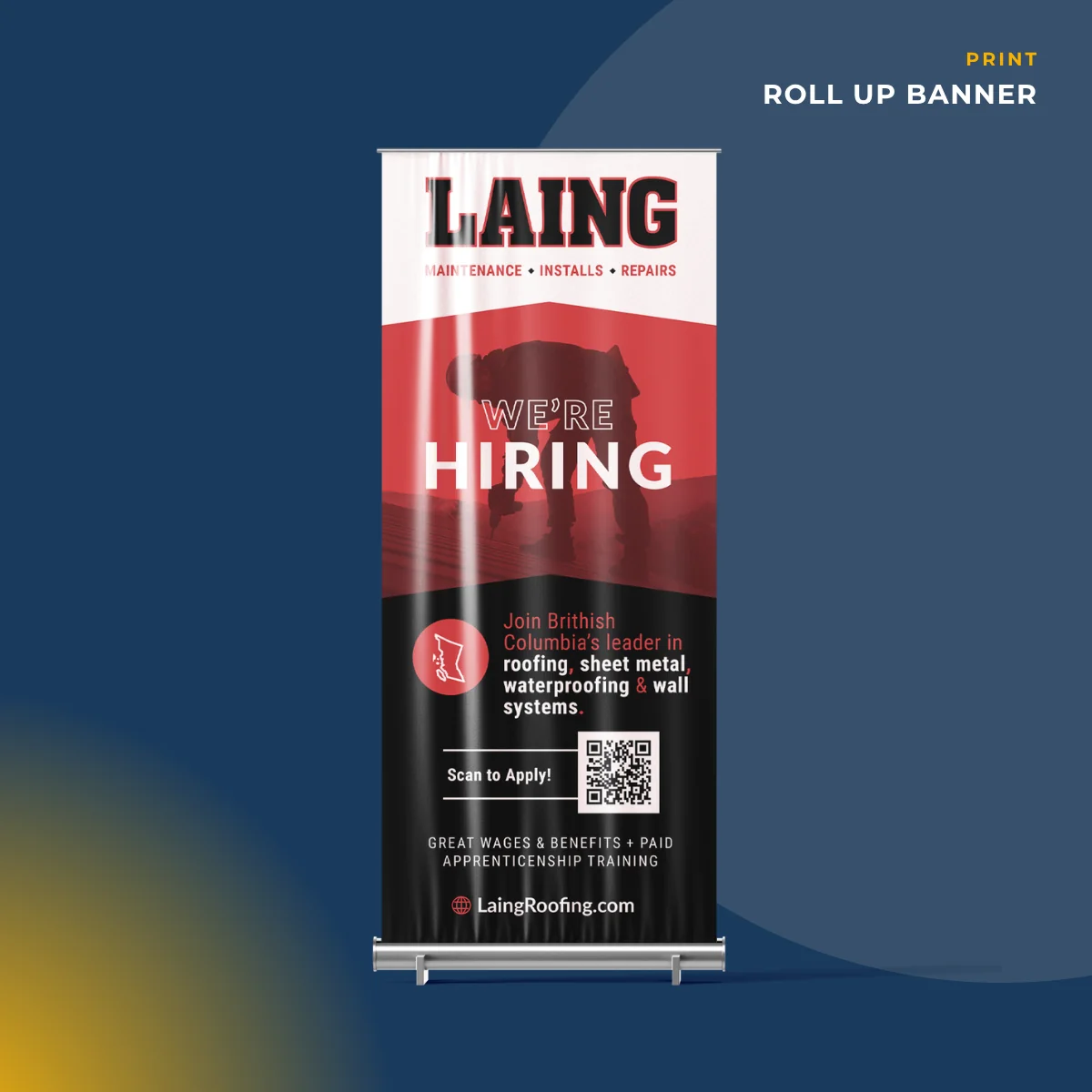 Roll-Up Banner: We're Hiring